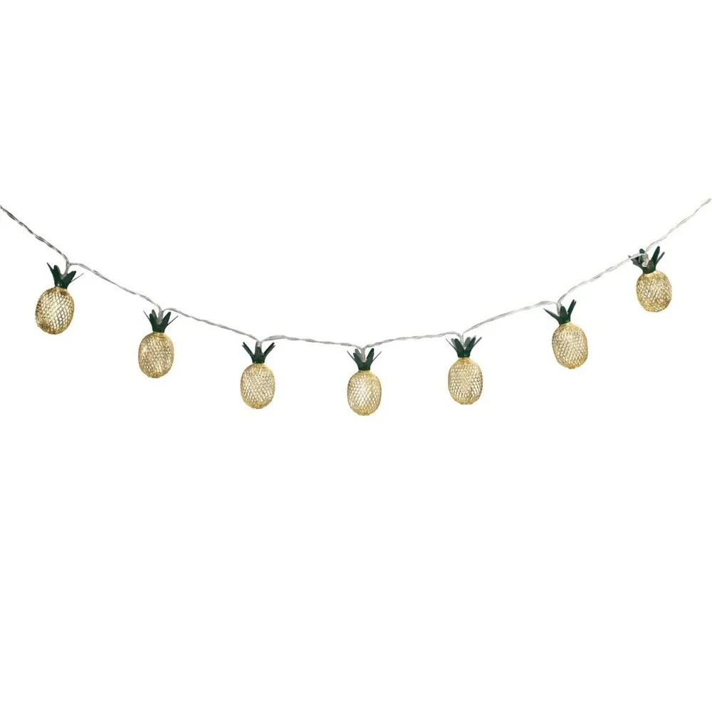 Lot of 3 sets Garden Party Pineapple Novelty String 10 Light Kit Battery NEW NIB